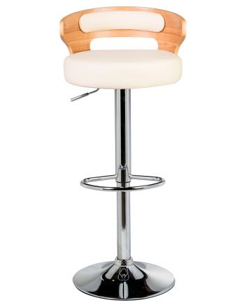 Стул барный DOBRIN FRED, натуральное дерево, кремовый Стул барный DOBRIN FRED, натуральное дерево, кремовый