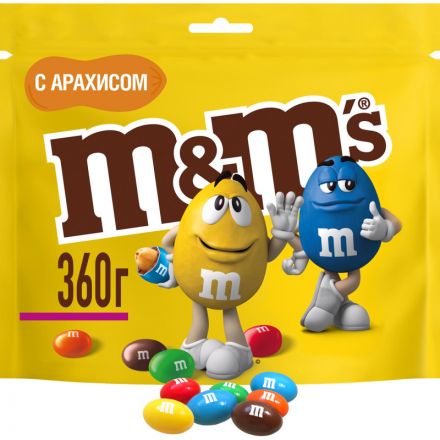 Драже M&M`s с арахисом 360г Драже M&M`s с арахисом 360г