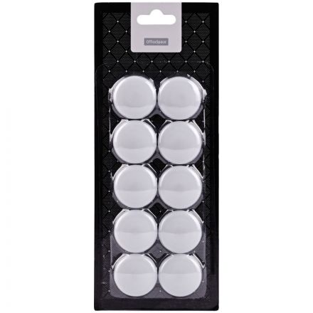 Магнит для досок OfficeSpace, 30мм, 10шт., белый, блистер, европодвес Магнит для досок OfficeSpace, 30мм, 10шт., белый, блистер, европодвес