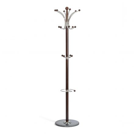 Вешалка Sakura (mod. GH-8606) дерево/хром/мрамор, 37 x 37 x 175 см, Black (Черный) / Walnut (Орех)