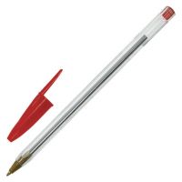 Ручка шариковая STAFF "Basic Budget BP-04", КРАСНАЯ, линия письма 0,5 мм, с штрихкодом, 143870