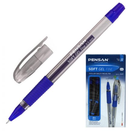 Ручка гелевая неавтоматическая PENSAN SOFT GEL 0,5 синяя Ручка гелевая неавтоматическая PENSAN SOFT GEL 0,5 синяя