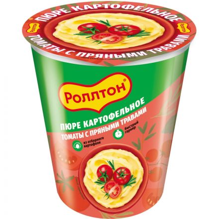 Картофельное пюре Ролтон со вкусом томатов/пряных трав, 55г Картофельное пюре Ролтон со вкусом томатов/пряных трав, 55г
