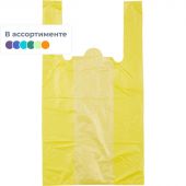 Пакет-майка ПНД 35+20х65 15мкм, 100шт./уп. цветной. Пакет-майка ПНД 35+20х65 15мкм, 100шт./уп. цветной.