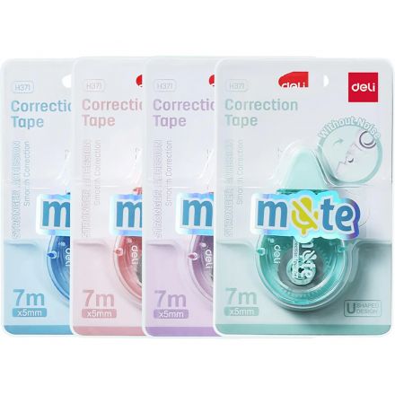 Корректирующая лента Deli MUTE, 5ммx7м, бесшумная, в асс,EH371 Корректирующая лента Deli MUTE, 5ммx7м, бесшумная, в асс,EH371