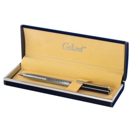 Ручка подарочная шариковая GALANT "Landsberg", корпус серебристый с черным, хромированные детали, пишущий узел 0,7 мм, синяя, 141013 Ручка подарочная шариковая GALANT "Landsberg", корпус серебристый с черным, хромированные детали, пишущий узел 0,7 мм, синяя, 141013