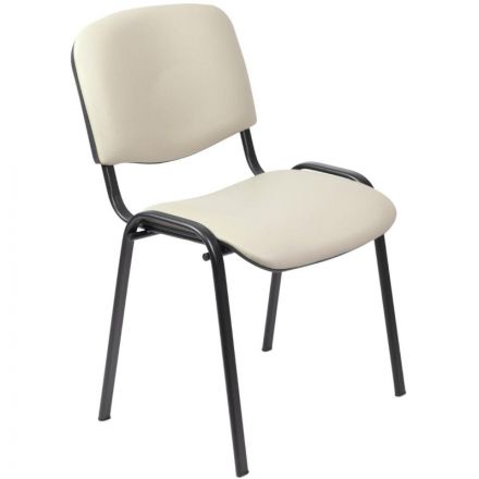 Стул 0MX_UA_EChair Rio(ИЗО/ISO) черный, к/з бежевый V-18