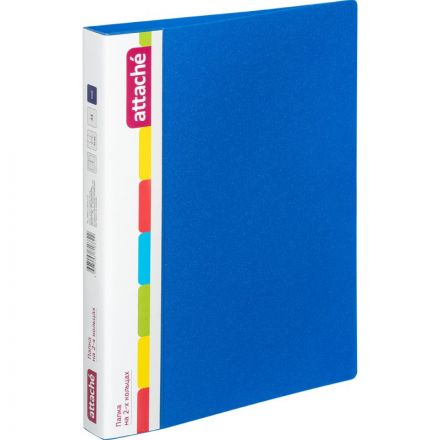 Папка на 2-х кольцах пласт. 17/32мм А4 ATTACHE F502/07 синяя Ро Папка на 2-х кольцах пласт. 17/32мм А4 ATTACHE F502/07 синяя Ро