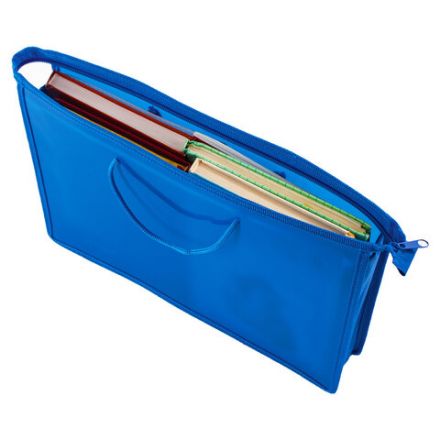 Папка на молнии с ручками ПИФАГОР, А4, 1 отделение, пластик, 55 мм, синяя, 228235 Папка на молнии с ручками ПИФАГОР, А4, 1 отделение, пластик, 55 мм, синяя, 228235