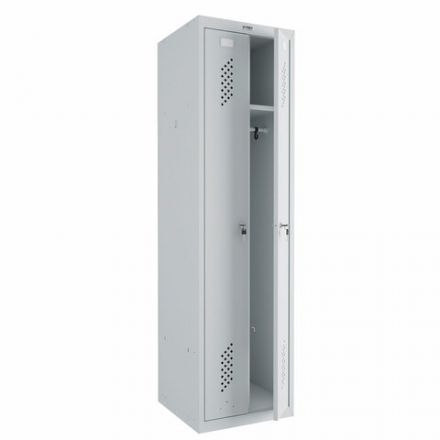 Шкаф металлический для одежды BRABIX "LK 21-50", 2 секции, 1830х500х500 мм, 29 кг, 291379