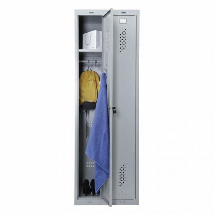 Шкаф металлический для одежды BRABIX "LK 21-50", 2 секции, 1830х500х500 мм, 29 кг, 291379