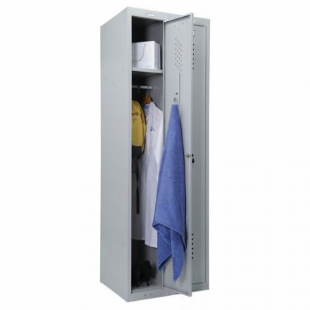Шкаф металлический для одежды BRABIX "LK 21-50", 2 секции, 1830х500х500 мм, 29 кг, 291379