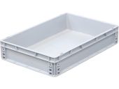 Ящик п/э 600х400х120 сплошной, усиленное дно, цв. серый Ящик п/э 600х400х120 сплошной, усиленное дно, цв. серый