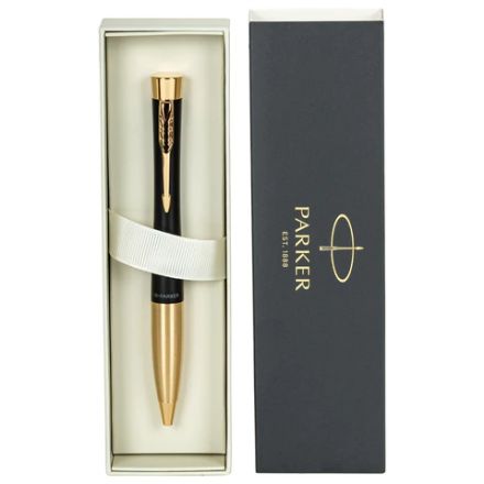 Ручка шариковая Parker "Urban Twist Black GT", ежедневник А5 черный, пакет, 880898