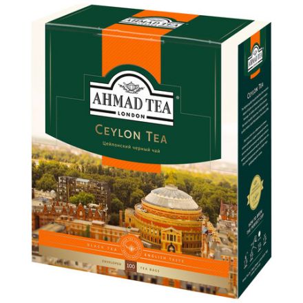Чай AHMAD "Ceylon Tea", черный цейлонский, 100 пакетиков в конвертах по 2 г, 163i-08 Чай AHMAD "Ceylon Tea", черный цейлонский, 100 пакетиков в конвертах по 2 г, 163i-08
