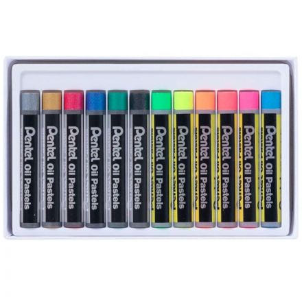 Пастель масляная Pentel флуор. 6цв/наб + металлик 6цв/наб PHN-MF12 Пастель масляная Pentel флуор. 6цв/наб + металлик 6цв/наб PHN-MF12