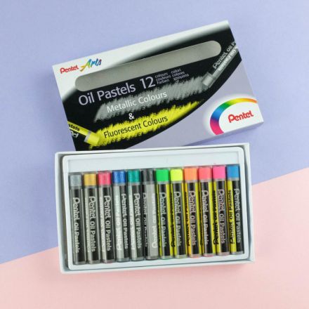 Пастель масляная Pentel флуор. 6цв/наб + металлик 6цв/наб PHN-MF12 Пастель масляная Pentel флуор. 6цв/наб + металлик 6цв/наб PHN-MF12