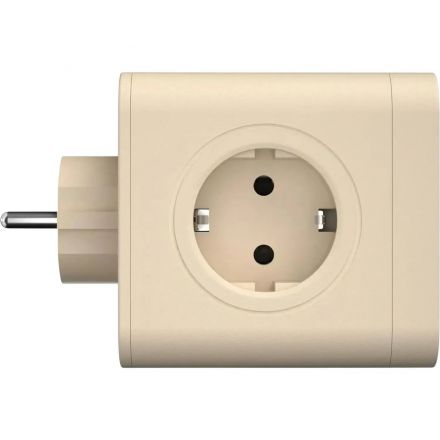 Тройник AGNI 4/220 + 2 USB + 1 Type C, слоновой кости(TP-WJ3U4E-C-ivory)