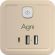 Тройник AGNI 4/220 + 2 USB + 1 Type C, слоновой кости(TP-WJ3U4E-C-ivory)