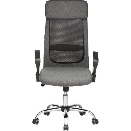 Кресло BN_Sp_EChair-589 TC сетка/ткань черный/серый, хром Кресло BN_Sp_EChair-589 TC сетка/ткань черный/серый, хром