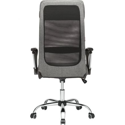 Кресло BN_Sp_EChair-589 TC сетка/ткань черный/серый, хром Кресло BN_Sp_EChair-589 TC сетка/ткань черный/серый, хром