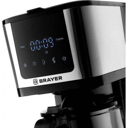 Кофеварка BRAYER 1125BR,900Вт,1,25л,нейлон.съем.фильтр,противокап.термокр Кофеварка BRAYER 1125BR,900Вт,1,25л,нейлон.съем.фильтр,противокап.термокр