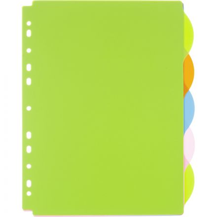 Разделитель листов Attache Selection А4+ пластиковый 5 листов разноцветный (246x305 мм)
