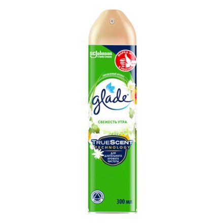 Освежитель воздуха аэрозольный 300 мл, GLADE "Свежесть утра" Освежитель воздуха аэрозольный 300 мл, GLADE "Свежесть утра"