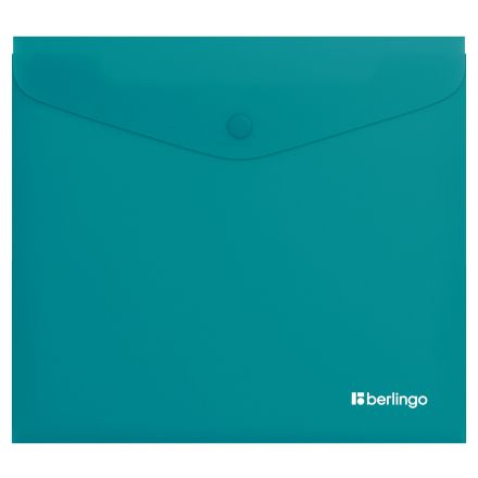 Папка-конверт на кнопке Berlingo "Soft Touch", А5+, 200мкм, софт-тач, бирюзовая Папка-конверт на кнопке Berlingo "Soft Touch", А5+, 200мкм, софт-тач, бирюзовая