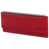 Планинг датированный 2026 305х140 мм GALANT "Ritter", под кожу, красный, 117237