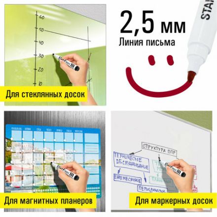 Маркеры стираемые для белой доски НАБОР 4 ЦВЕТА, STAFF "Profit" WBM-644, 2,5 мм, 151648 Маркеры стираемые для белой доски НАБОР 4 ЦВЕТА, STAFF "Profit" WBM-644, 2,5 мм, 151648