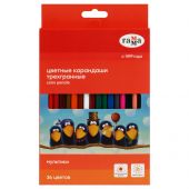 Карандаши цветные Гамма "Мультики", 36цв., трехгранные, заточен., картон. упак., европодвес Карандаши цветные Гамма "Мультики", 36цв., трехгранные, заточен., картон. упак., европодвес