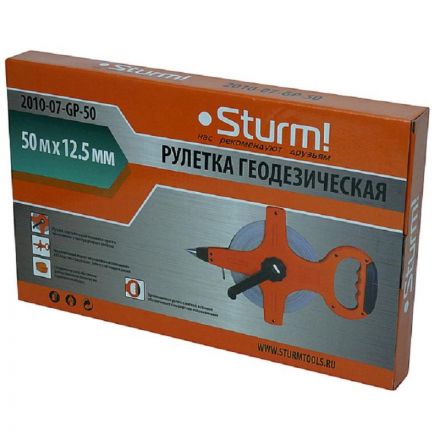 Рулетка 50 м геодез. ФИБЕРГЛАСС, ШТЫК ДЛЯ ФИКСАЦИИ, Sturm! 2010-07-GP-50 Рулетка 50 м геодез. ФИБЕРГЛАСС, ШТЫК ДЛЯ ФИКСАЦИИ, Sturm! 2010-07-GP-50