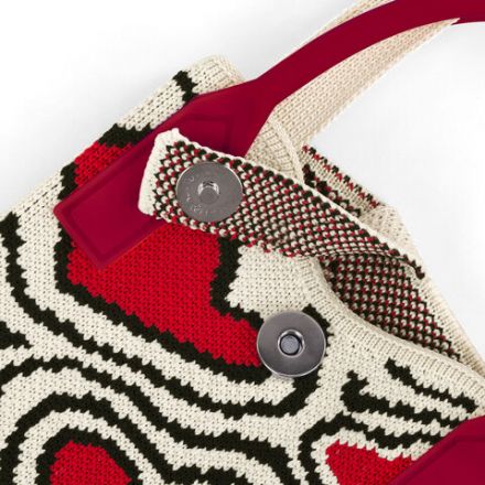 Сумочка-органайзер повседневная HEIKKI KNIT (ХЕЙКИ) кросс боди, вязаная, 17х12х5 см, "Red and black", 273796 Сумочка-органайзер повседневная HEIKKI KNIT (ХЕЙКИ) кросс боди, вязаная, 17х12х5 см, "Red and black", 273796