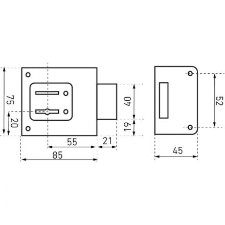 Замок накладной_УЗК Птимаш ЗН4-1 сталь медь (3кл)