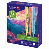 Маркеры акриловые для рисования и хобби, 12 ярких цветов, линия 3 мм, BRAUBERG ART CLASSIC, 152525 Маркеры акриловые для рисования и хобби, 12 ярких цветов, линия 3 мм, BRAUBERG ART CLASSIC, 152525