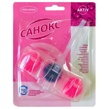 Блок для унитаза блистер WC Санокс Color Fresh голуб вода фрукт 40 г
