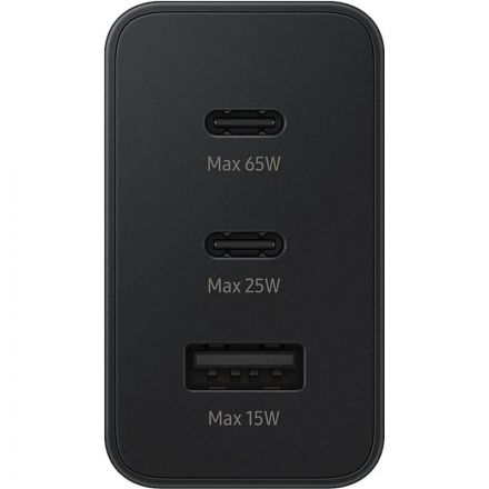 Зарядное устройство Samsung EP-T6530 65W 2xUSB-C/1xUSB-A Черный