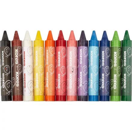 Мелки восковые 12цв трехгранные KRAYONES Jumbo Kores 33141.02 Мелки восковые 12цв трехгранные KRAYONES Jumbo Kores 33141.02