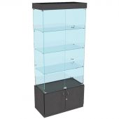 Витрина W_ Истра 1 закрытая, задн.стенка стекло 900х470х2100 венге