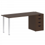 Home Office Стол письменный VR.SP-3-178.4 Венге/Хром опоры 1780*720*750 Home Office Стол письменный VR.SP-3-178.4 Венге/Хром опоры 1780*720*750