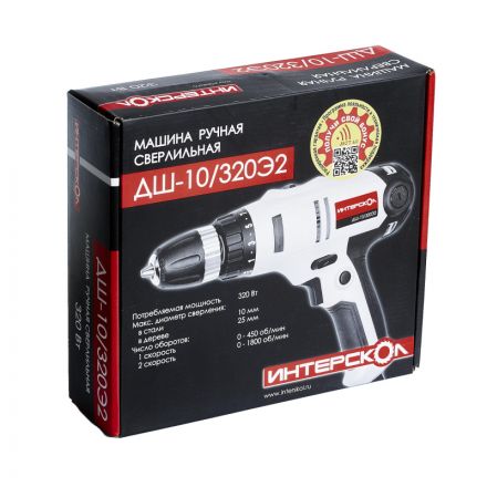Дрель-шуруповерт сетевая ИНТЕРСКОЛ ДШ-10/320Э2 (220.1.1.00) Дрель-шуруповерт сетевая ИНТЕРСКОЛ ДШ-10/320Э2 (220.1.1.00)