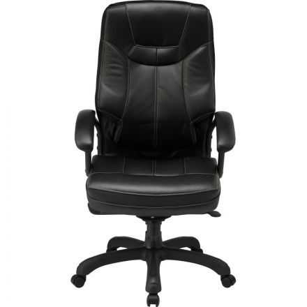 Кресло BN_U_Руководителя EChair CS-608Е кожа черная, пластик Кресло BN_U_Руководителя EChair CS-608Е кожа черная, пластик