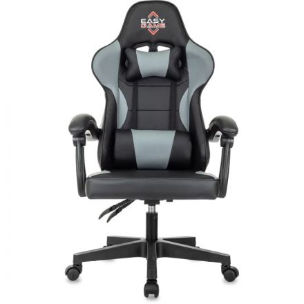 Кресло VB_Echair Easy Game-907 LT PU экокожа черный/серый, пластик