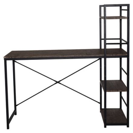 Стол на металлокаркасе BRABIX "LOFT CD-005", 1200х520х1200 мм, 3 полки, цвет морёный дуб, 641221 Стол на металлокаркасе BRABIX "LOFT CD-005", 1200х520х1200 мм, 3 полки, цвет морёный дуб, 641221