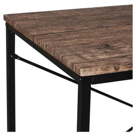 Стол на металлокаркасе BRABIX "LOFT CD-005", 1200х520х1200 мм, 3 полки, цвет морёный дуб, 641221 Стол на металлокаркасе BRABIX "LOFT CD-005", 1200х520х1200 мм, 3 полки, цвет морёный дуб, 641221