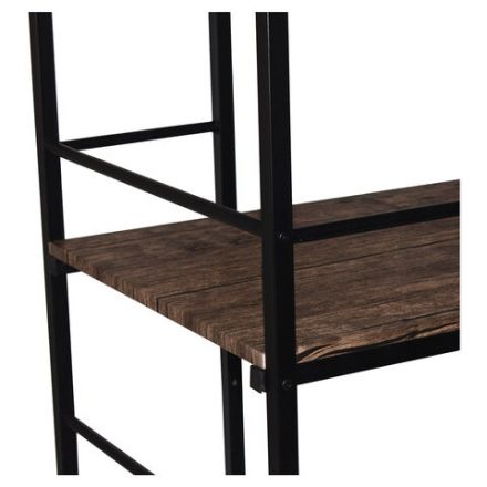 Стол на металлокаркасе BRABIX "LOFT CD-005", 1200х520х1200 мм, 3 полки, цвет морёный дуб, 641221 Стол на металлокаркасе BRABIX "LOFT CD-005", 1200х520х1200 мм, 3 полки, цвет морёный дуб, 641221