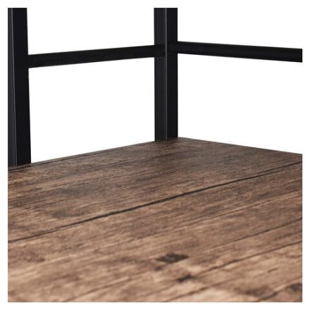 Стол на металлокаркасе BRABIX "LOFT CD-005", 1200х520х1200 мм, 3 полки, цвет морёный дуб, 641221 Стол на металлокаркасе BRABIX "LOFT CD-005", 1200х520х1200 мм, 3 полки, цвет морёный дуб, 641221