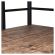 Стол на металлокаркасе BRABIX "LOFT CD-005", 1200х520х1200 мм, 3 полки, цвет морёный дуб, 641221