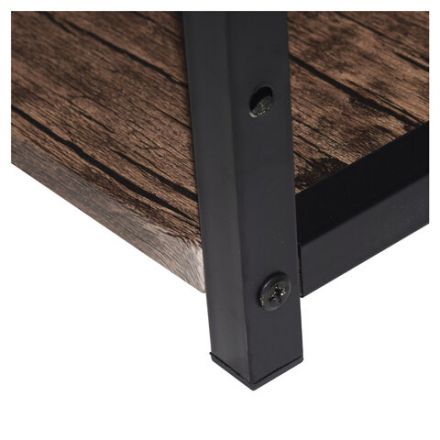 Стол на металлокаркасе BRABIX "LOFT CD-005", 1200х520х1200 мм, 3 полки, цвет морёный дуб, 641221 Стол на металлокаркасе BRABIX "LOFT CD-005", 1200х520х1200 мм, 3 полки, цвет морёный дуб, 641221